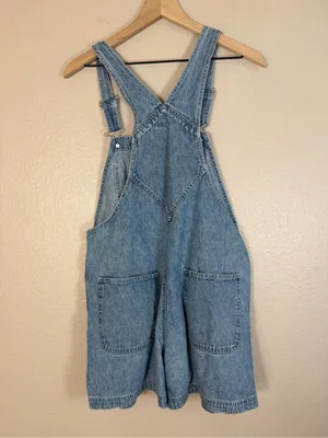 Vintage 90’s 1990’s Mickey Inc Disney Denim Short Overalls size Medium Women’s thumbnail 3