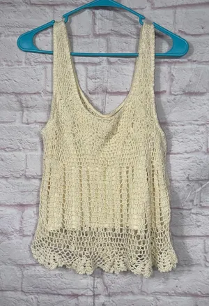 Billabong Medium Designer's Closet Crochet Tank Top thumbnail 1