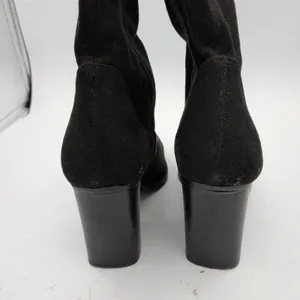 Marc Fisher Renn Black Faux Suede Over The Knee Block Heel Pointed Toe Boots 9M thumbnail 4