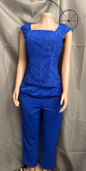 New two piece set royal blue very fancy thumbnail 1