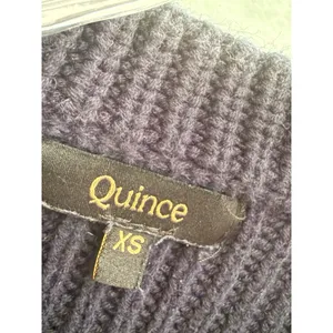 Quince 100% Organic Cotton Fisherman Boatneck Sweater‎ Blue XS thumbnail 3