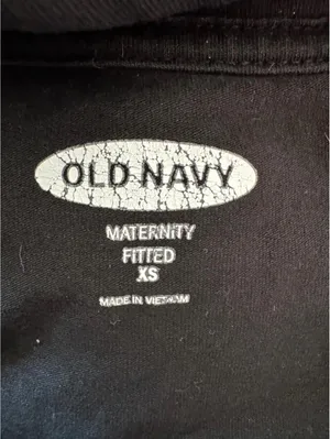Old Navy Maternity Black Long Sleeve V-Neck Basic Top XS thumbnail 4