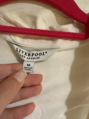 Liverpool Los Angeles white button up blouse medium thumbnail 3