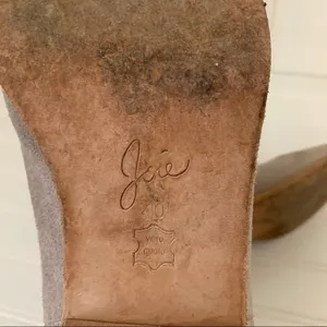 Joie Taupe Suede Fringe Western Ankle Boots Stacked Wood Block Heel 'Keaton' thumbnail 14