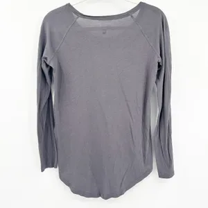 Lululemon Womens Locarno Long Sleeve Active Gym Workout Lounge Shirt Dark Carbon thumbnail 6
