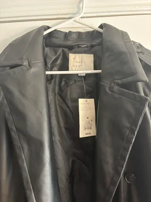 A New Day Faux Leather Trench Coat thumbnail 5