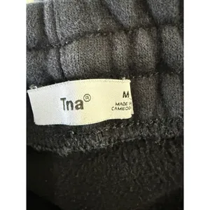 Tna Aritzia Womens Black Fleece Jogger Sweatpants Mid Rise Drawstring Size M thumbnail 4
