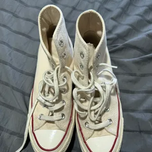 Converse Cream Colored Chuck Taylor Sneakers thumbnail 7