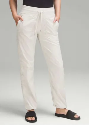 Lululemon Dance Studio Mid-Rise Pant Full Length bone W5ENNR size 4 small flaw thumbnail 1