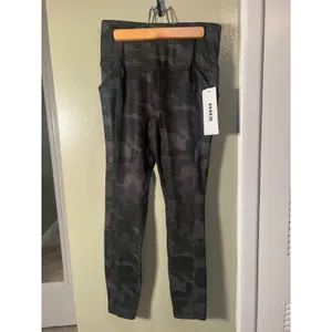 RBX Womens Size Small Full Length Legging Black Gray Camo Side Pockets High Rise thumbnail 5