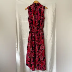 Nanette Lepore Red and Pink Floral Maxi Dress thumbnail 3