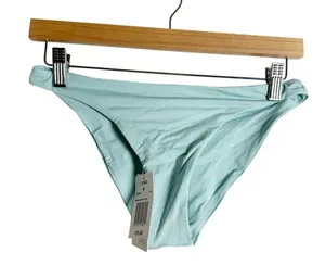 L*Space Camacho Pacifica Blue Ribbed Bikini Swimsuit Bottoms Size Medium thumbnail 4