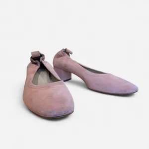 Everlane Everyday Block Heel Shoe In Light Bubblegum Pink Suede Block Heel US 9 thumbnail 3