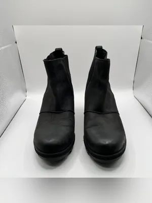 Sorel Joan of Arctic Wedge II Chelsea Boots Black Leather NL3320-010 Womens 6.5 thumbnail 4