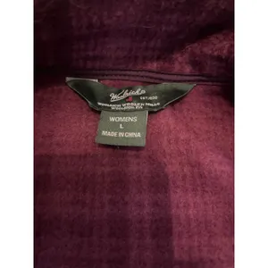 Woolrich women's fleece vest in a purple plaid pattern woman’s large thumbnail 5