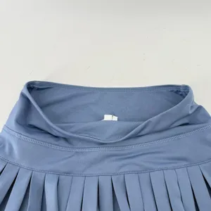 Gold Hinge Pleated Tennis Skirt Skort Dusty Blue Women XS Pickleball Preppy thumbnail 2