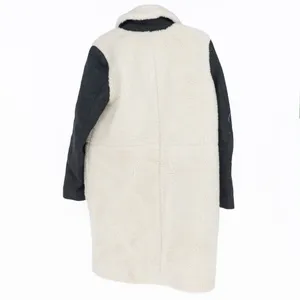 Madewell McClancy Sherpa Teddy Snap Front Button Coat Jacket Ivory Natural Small thumbnail 4
