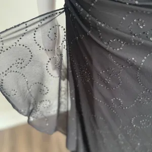 VTG Y2K City Triangles Fairy Core Whimsigoth Black Mesh Dress thumbnail 7