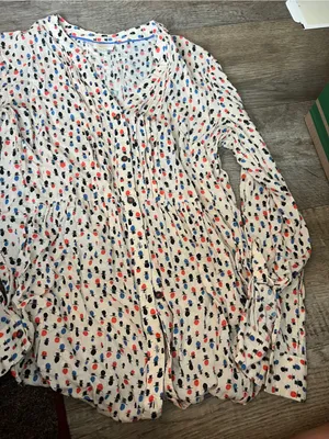 Maeve Anthropologie Printed Pintuck Tunic Blouse Boho Peasant Top US 10 thumbnail 11