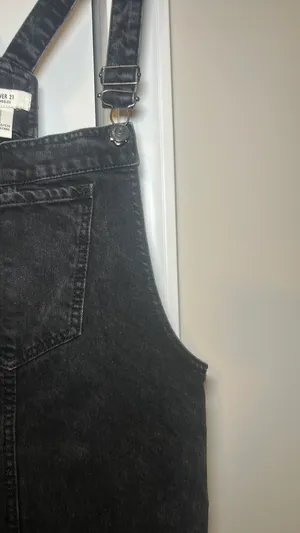 Overall Dress Forever 21 Denim Black thumbnail 3