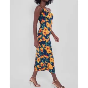 NEW Tuckernuck Hyacinth House Navy Marigold Floral Ruffle Margot Dress Size XXS thumbnail 2