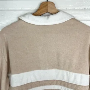 7 For All Mankind Women's Cropped Terry Cloth V-Neck Sweater Multicolor Size M thumbnail 5