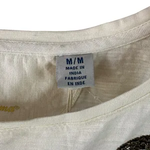 NWT Tommy Bahama Cream For Fronds Sequin Leaf Luxe Cotton Tee Top Size Medium thumbnail 7