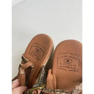 Women's Lucky Brand‎ Brown and Turquoise Wedges Size 8 thumbnail 6