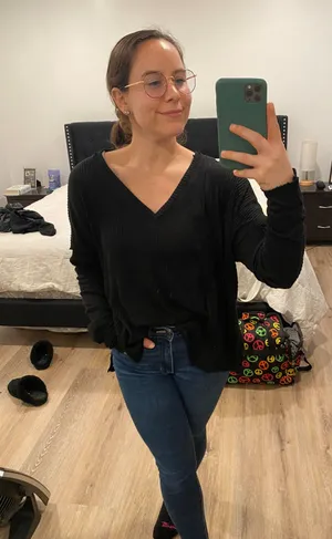 Wild Fable Black V Neck Sweater thumbnail 1