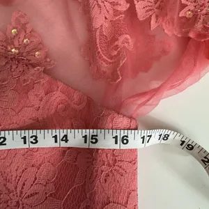 Forever Unique Lace Sequence Dress Coral Pink Size 12 Fit & Flare Formal Party thumbnail 8