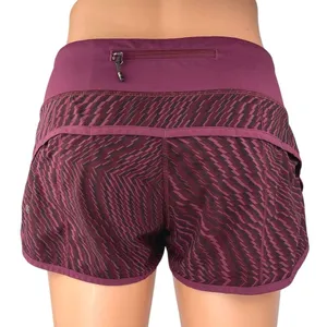 Lululemon Speed Up Maroon Chevron Pocket Activewear Athletic Running Shorts 4 thumbnail 3
