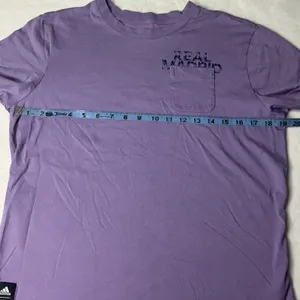 Adidas Real Madrid Pocket T-Shirt Womens Small Purple Cotton‎ Short Sleeve Tee thumbnail 5