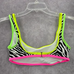 No Boundaries Stripe Black White Bikini Top‎ Swimwear Swimsuit Small thumbnail 2