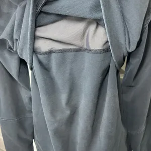 Lululemon Stride Jacket Black Size‎ 6 Full Zip Hoodie Thumbholes Logo Back Vent thumbnail 8