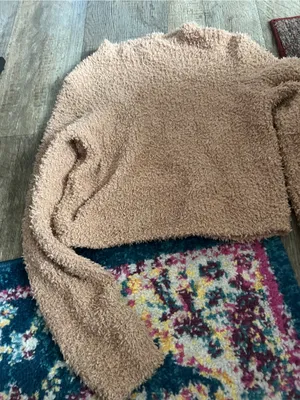 Aerie Cozy Fuzzy Cropped Sweater - Taupe thumbnail 5