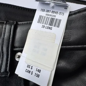 Abercrombie & Fitch Black 90s Straight Ultra High Rise Jeans Womens 6 Long NWT thumbnail 6