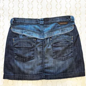 Citizens‎ of Humanity Vintage Y2K Patchwork Denim Mini Skirt size 9 thumbnail 2