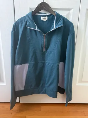 Pact Perfectly Lightweight Quarter Zip in Grape Leaf/Wild Orchid thumbnail 2