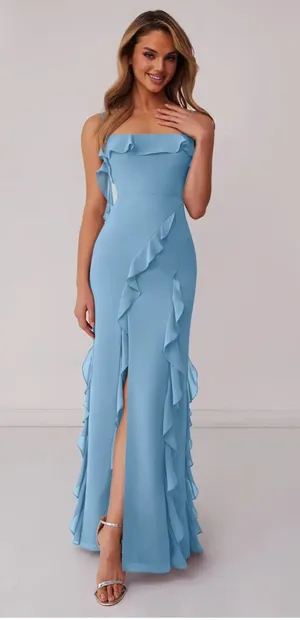 Bridesmaid Dress Steel Blue thumbnail 1