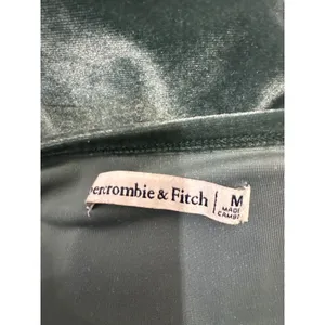 Abercrombie & Fitch Emerald Green Velvet Cowl Neck Bodysuit NWT Medium thumbnail 3
