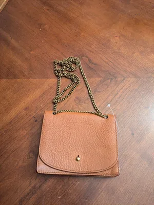 MADEWELL The Leather Collar Stud mini crossbody bag English Saddle EUC thumbnail 3