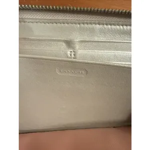 Coach Ashley Perforated Signature C Pattern Accordion Zip Wallet SilverTone Logo thumbnail 7
