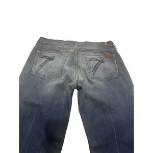 7 For All Mankind Dojo Crop Denim Jeans Women's Sz 30 U121B082U-082U Made In USA thumbnail 2