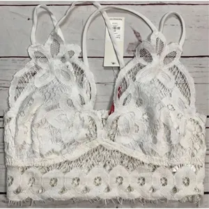 Francesca’s Dina Be Ivory Lace Bralette Size XS thumbnail 10