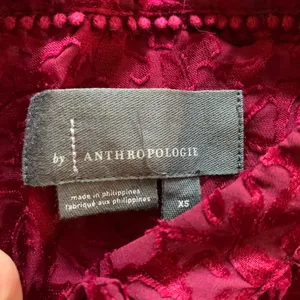 Anthropologie Women's Button Front Sheer Blouse Top Shirt XS X-small EUC thumbnail 8