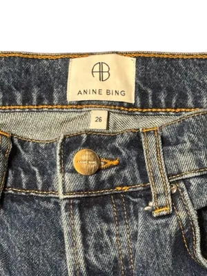 ⁠Anine Bing Sonya Jeans Size 26 High Rise Slim Straight Button Fly Rigid Denim thumbnail 4