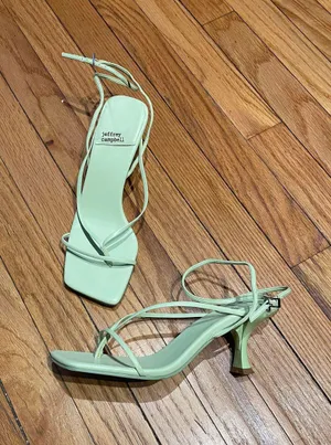 Jeffrey Campbell Fluxx In Green Mint colorful kitten low heel y2k square coquett thumbnail 2