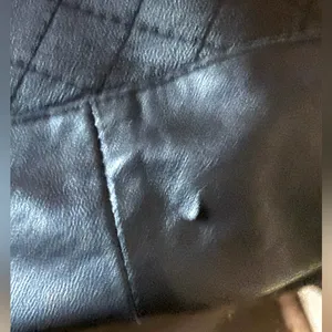 Vintage Moda International Black Quilted Leather Jacket Size Medium thumbnail 5