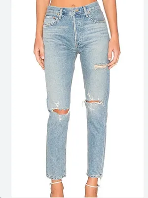 AGOLDE Jamie High Rise Classic‎ Jeans Distressed Dakota Wash size 24 thumbnail 2