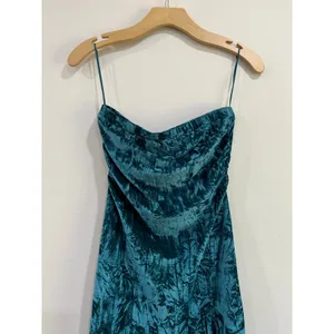 Urban Outfitters Silence + Noise‎ Velvet Strapless Midi Dress Dark Grunge Romantic Size S thumbnail 6